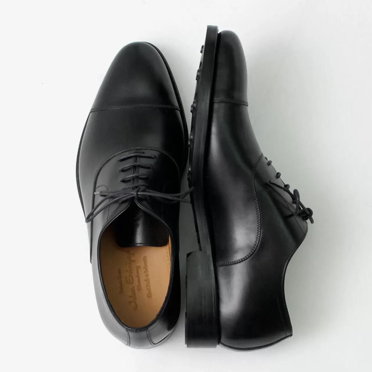 Haku Clothing Boots>Bandung Bandung Straight Tip Leather Shoes Black