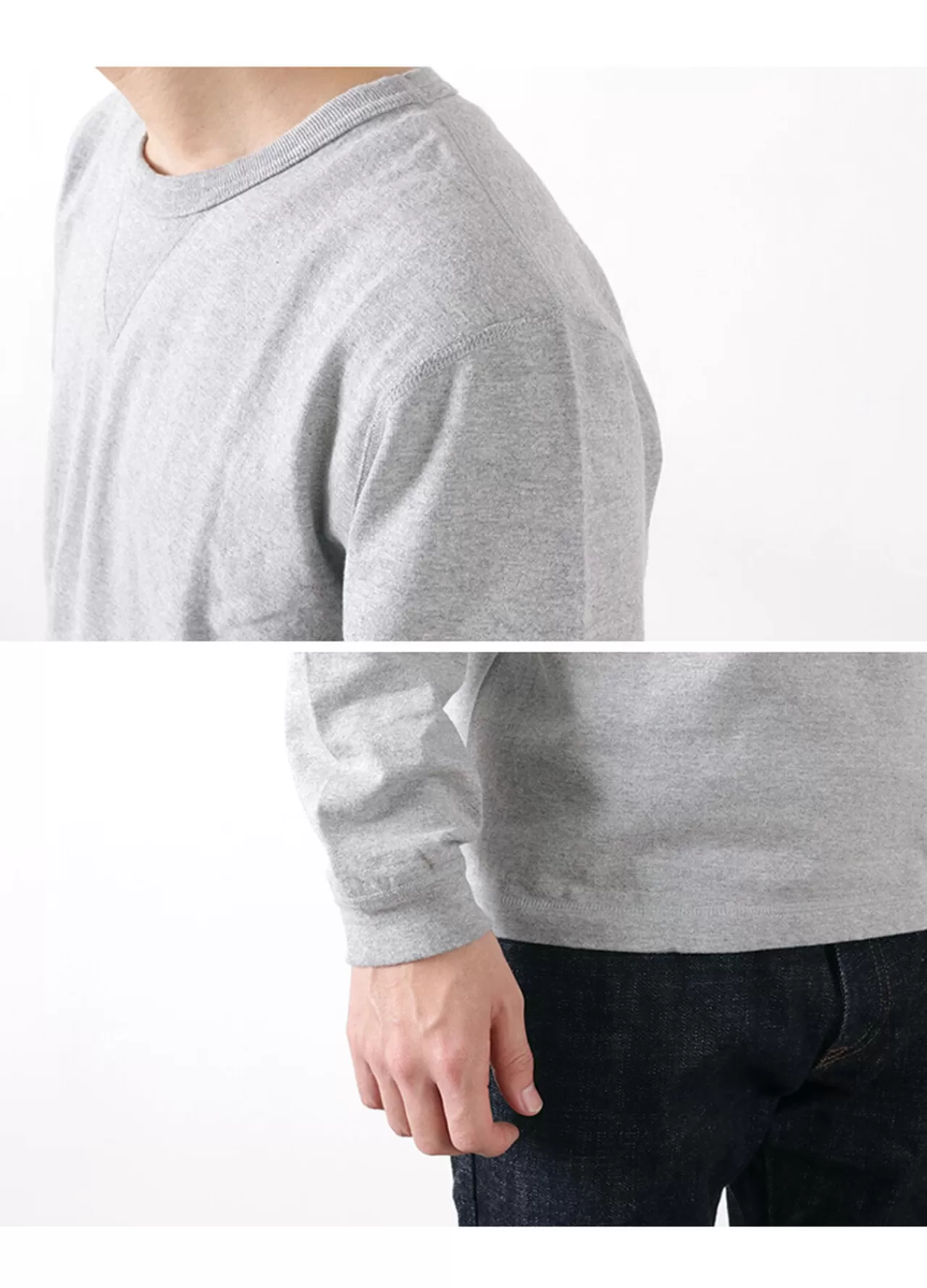 BARNS Long Sleeves>Br-3043 Small Knitted Vintage L/S Crew Neck T-Shirt