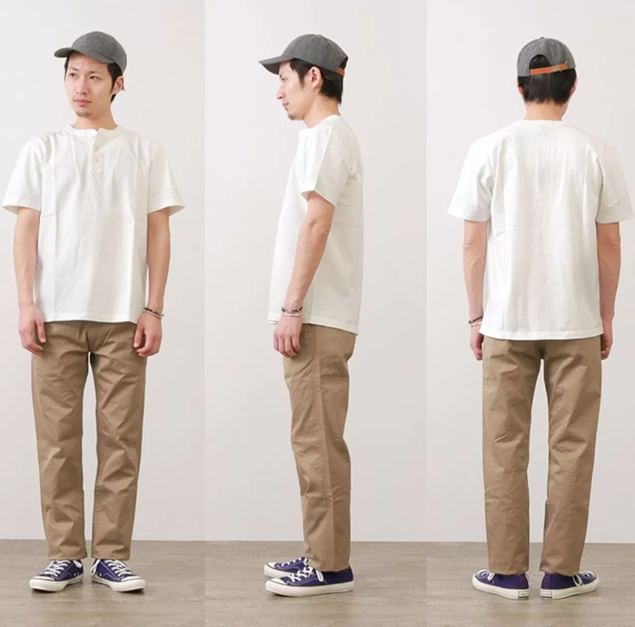BARNS Short Sleeves>Br-8146 Knitted Henley Neck Short Sleeve Crew Neck T-Shirt