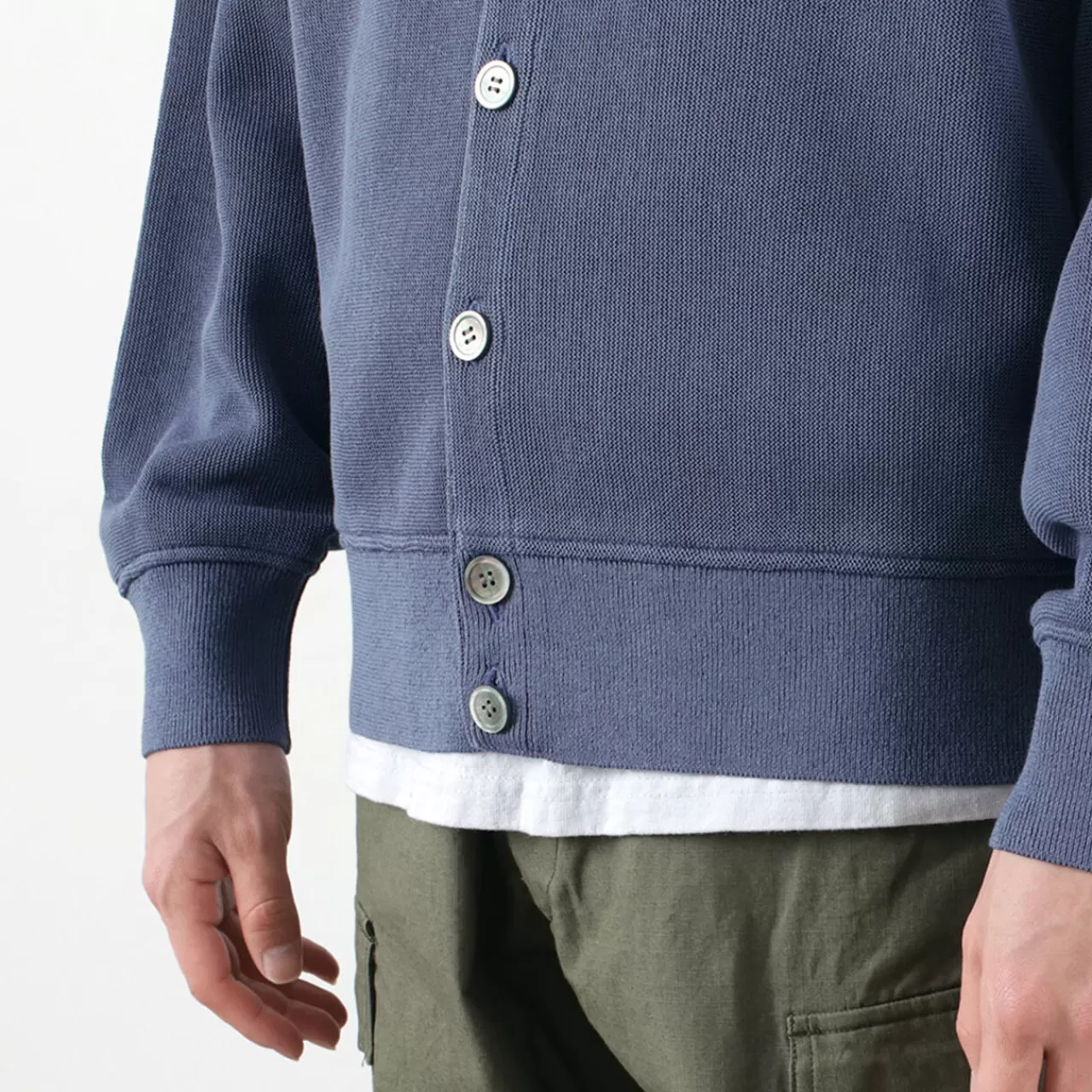 YONETOMI NEW BASIC Cardigan>Color Special Order Gima Cotton Cardigan