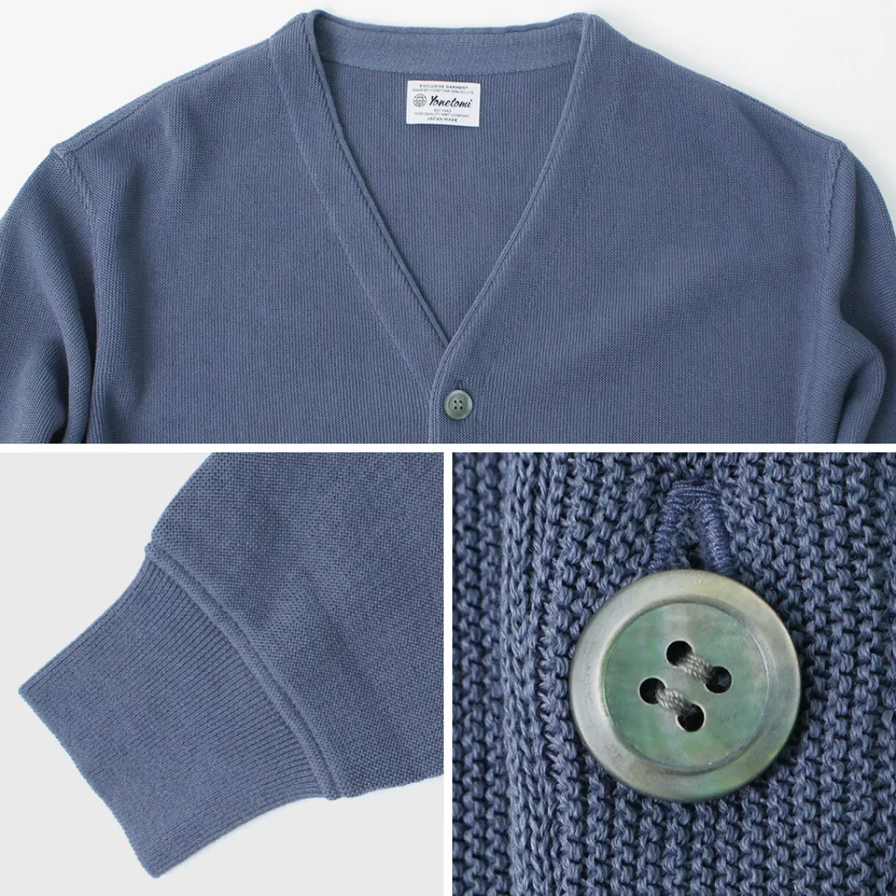 YONETOMI NEW BASIC Cardigan>Color Special Order Gima Cotton Cardigan