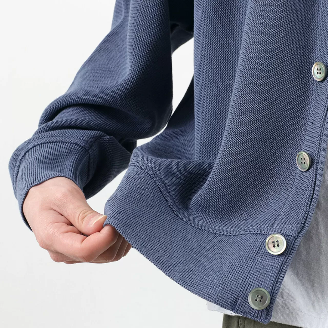 YONETOMI NEW BASIC Cardigan>Color Special Order Gima Cotton Cardigan
