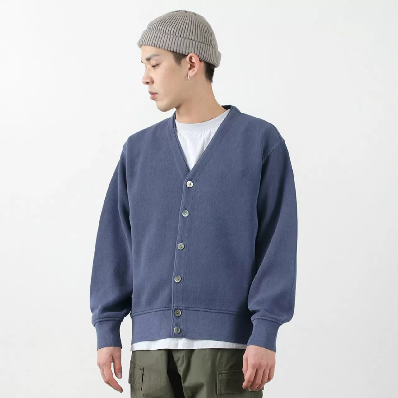 YONETOMI NEW BASIC Cardigan>Color Special Order Gima Cotton Cardigan