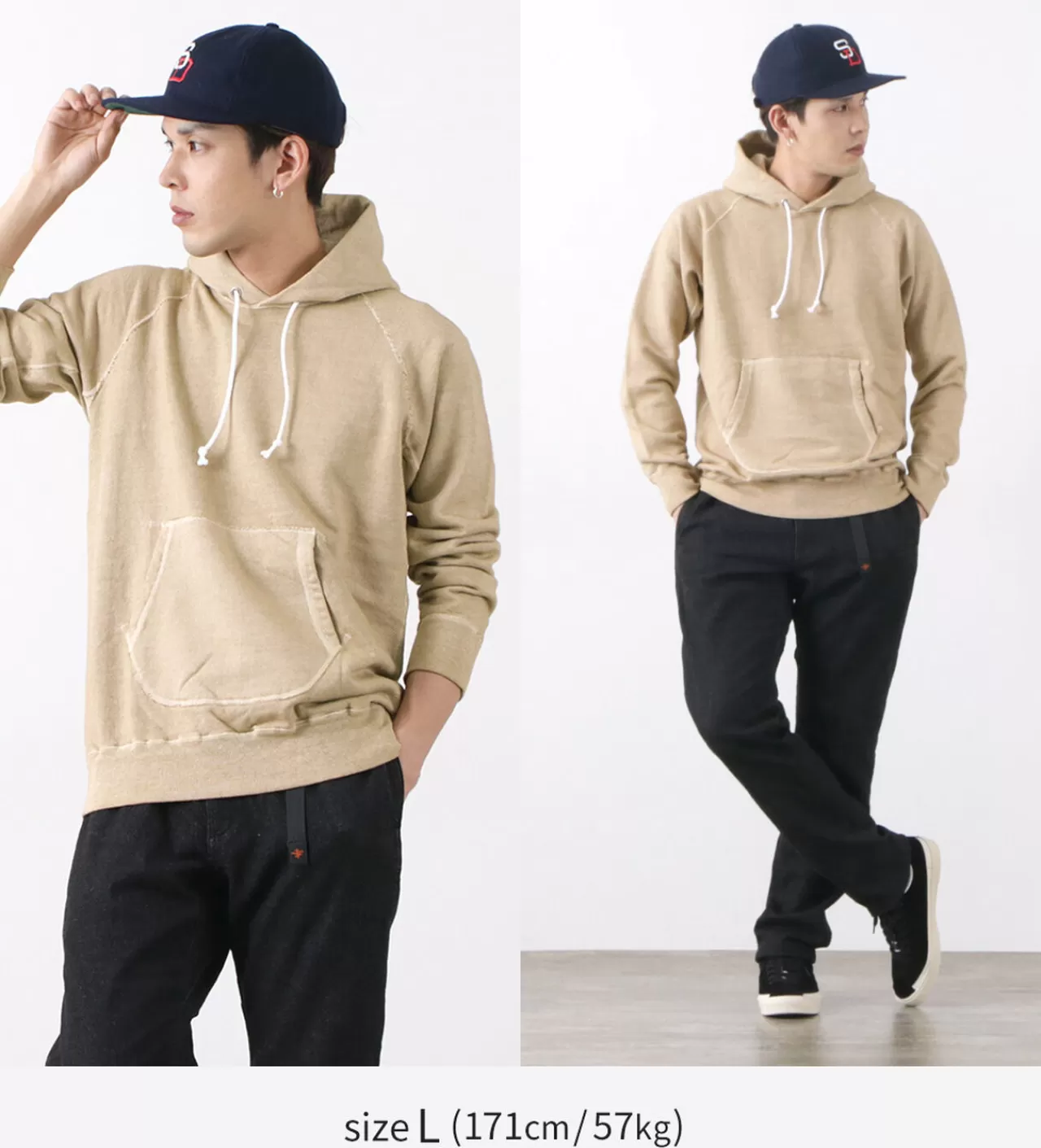 GOOD ON Long Sleeves>Color Special Order Raglan Pullover Hooded Sweatshirt Men'S Hoodie