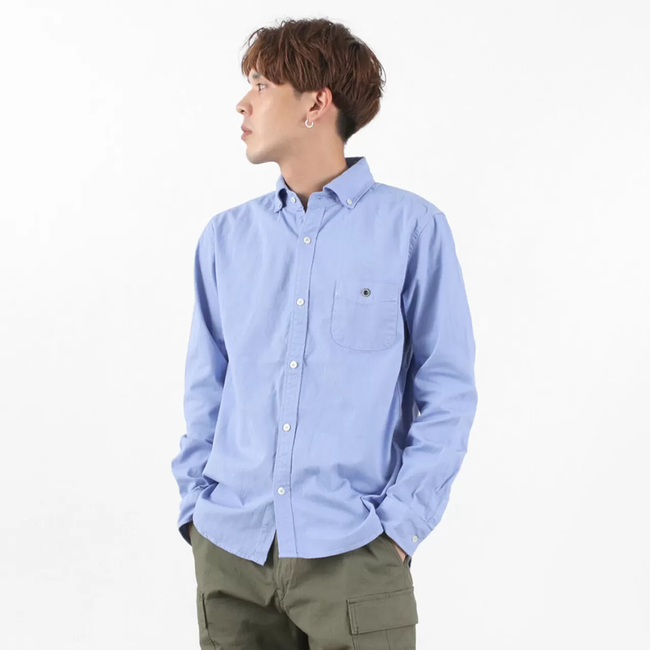 BARNS Long Sleeves>Colour Special Order Ox Long Sleeve Button Down Shirt
