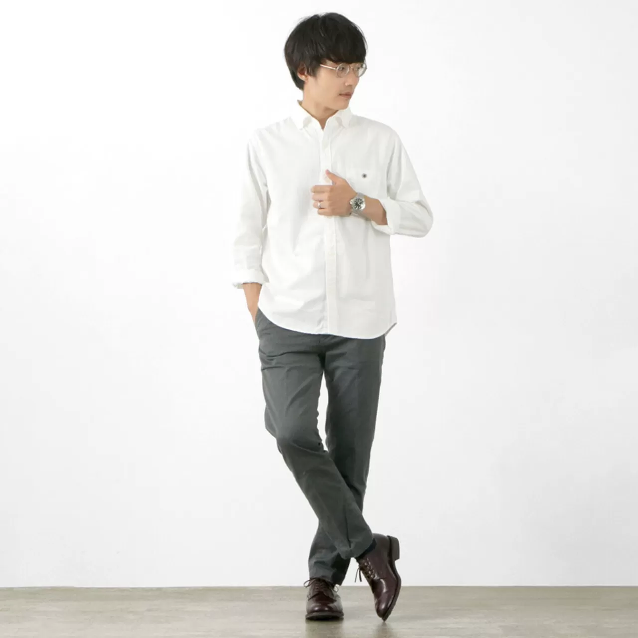 BARNS Long Sleeves>Colour Special Order Ox Long Sleeve Button Down Shirt