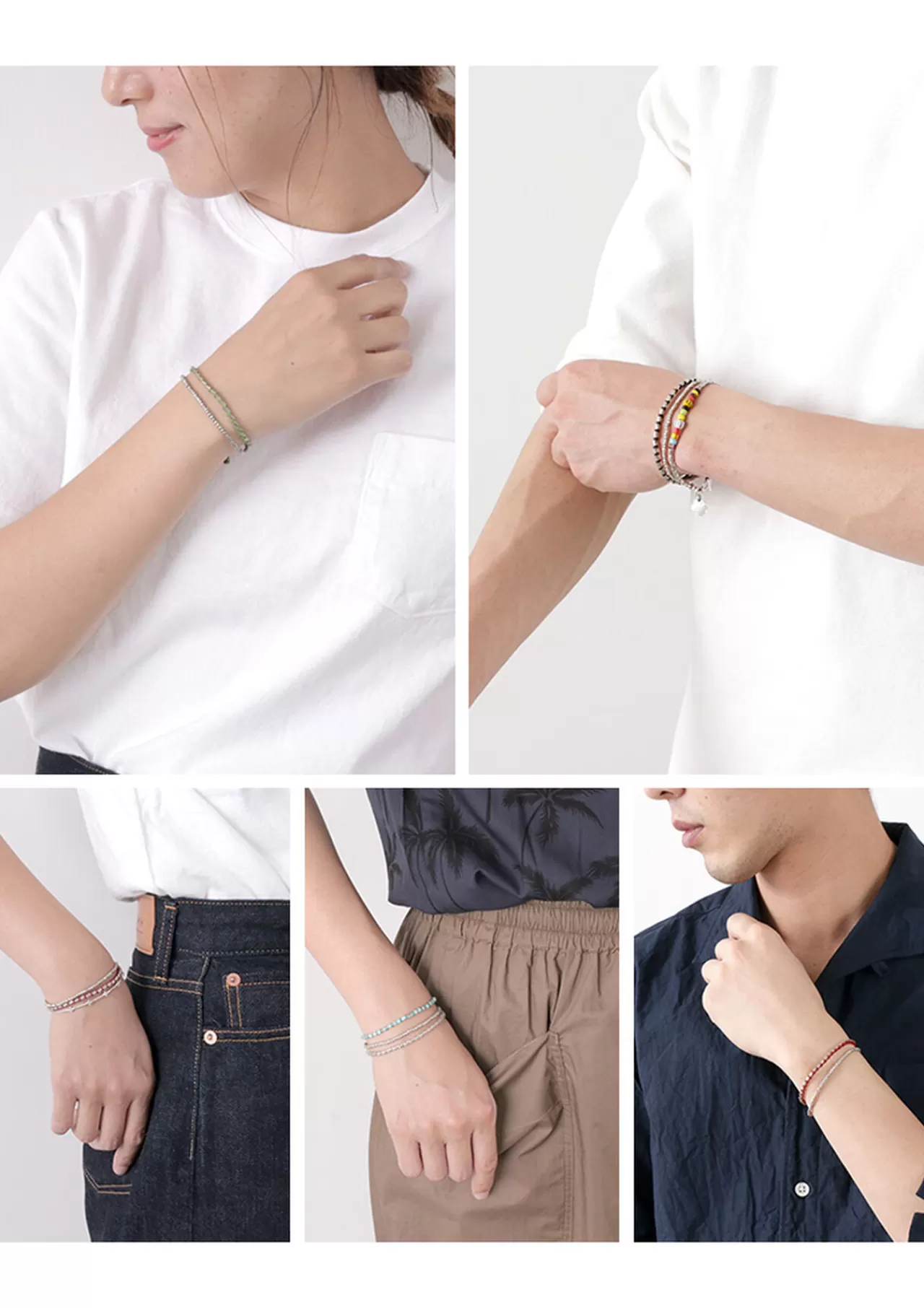 PHADUA Bracelets>Double Strand Bracelet With Silver Waxed Cord