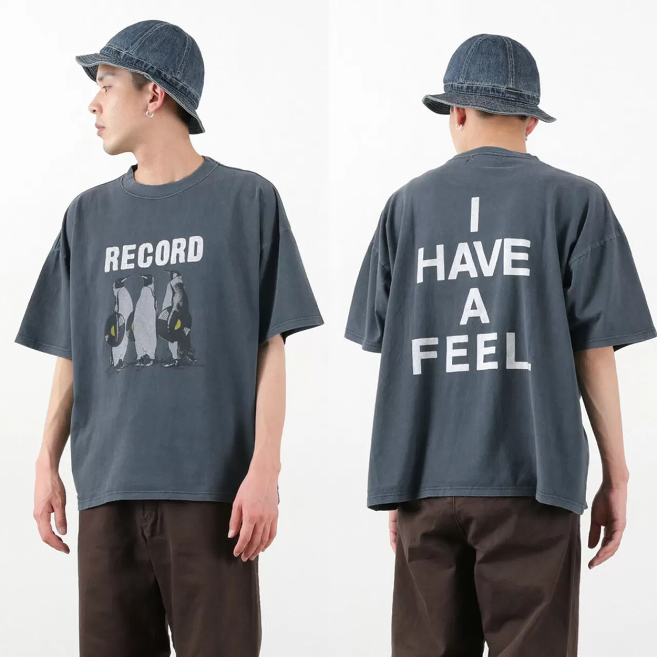 REMI RELIEF Short Sleeves>Hard Special Processing 20/- Jersey Big Size T-Shirt (Record)