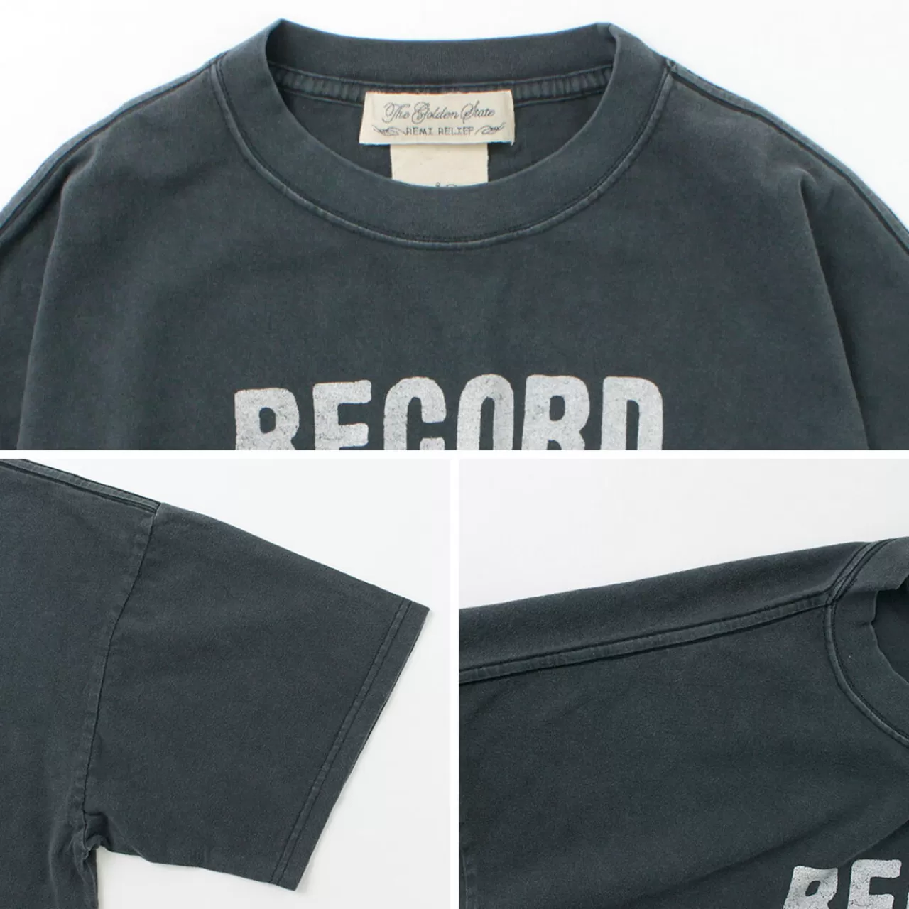 REMI RELIEF Short Sleeves>Hard Special Processing 20/- Jersey Big Size T-Shirt (Record)