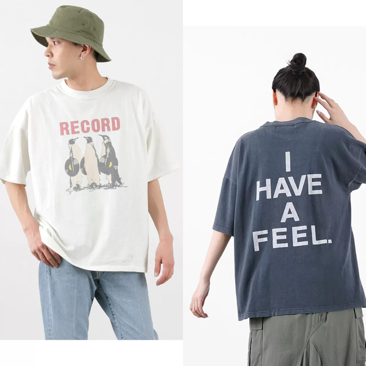 REMI RELIEF Short Sleeves>Hard Special Processing 20/- Jersey Big Size T-Shirt (Record)
