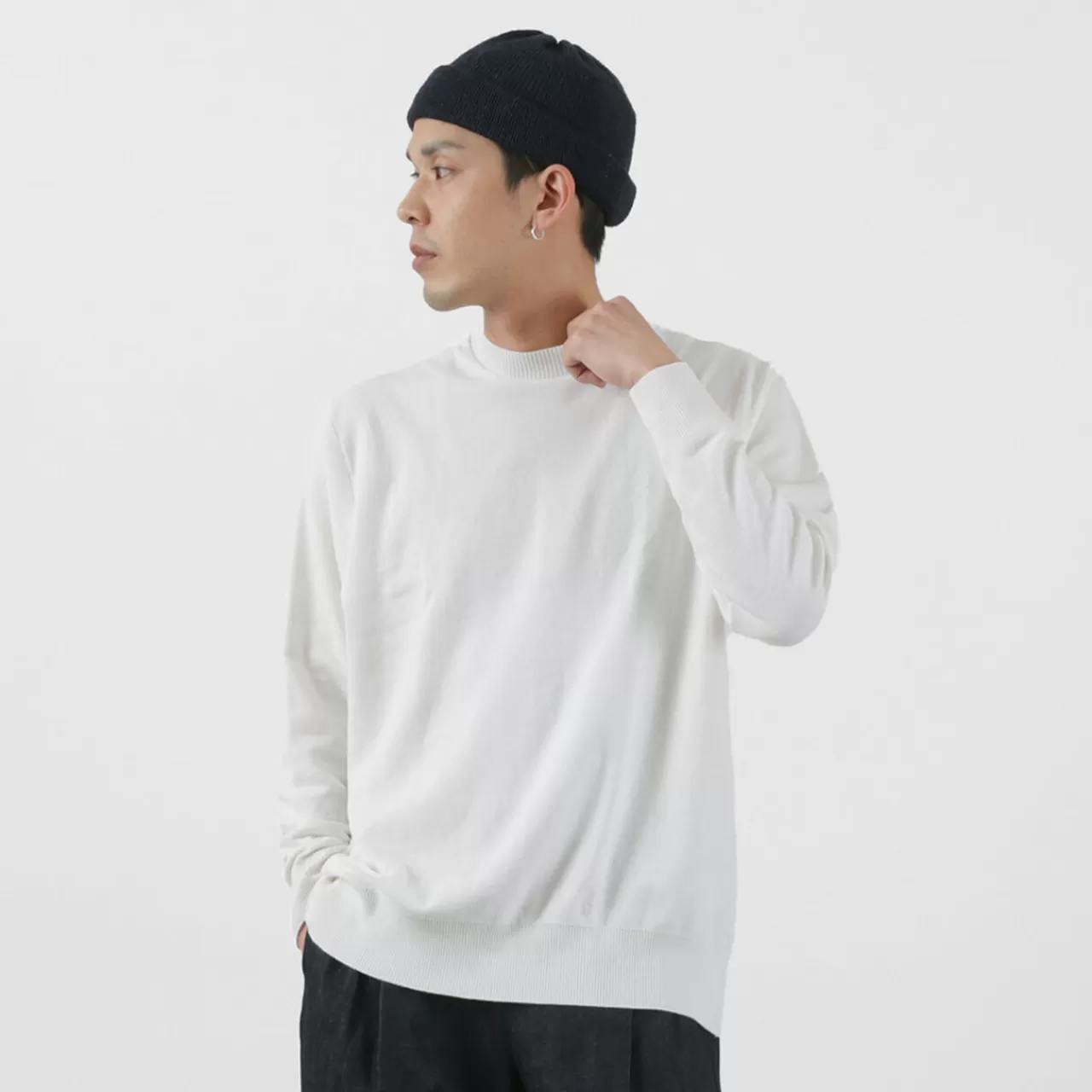 GICIPI Long Sleeves>Riccio Riccio Crew Neck Relaxed Fit Long Sleeve Knit Sewn