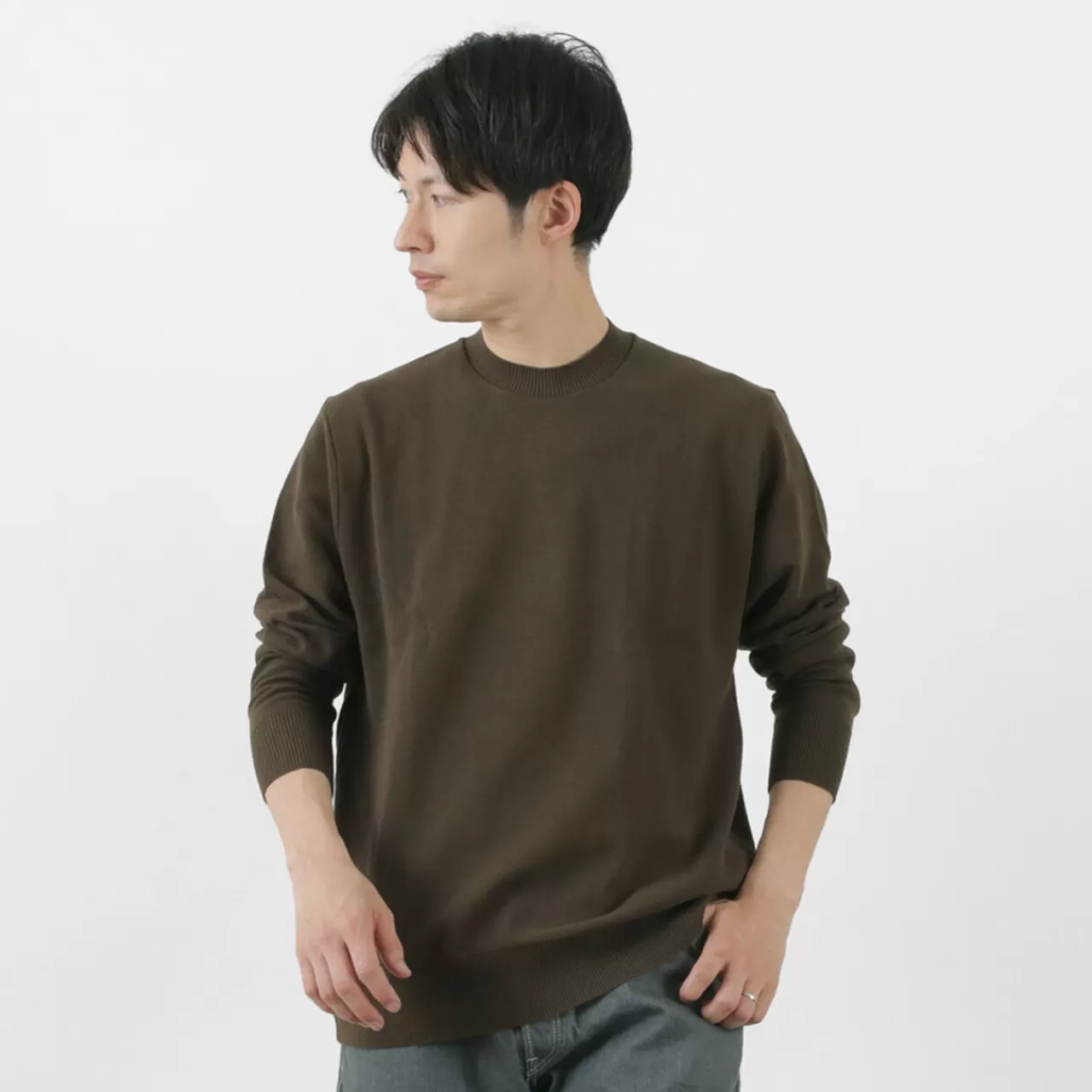 GICIPI Long Sleeves>Riccio Riccio Crew Neck Relaxed Fit Long Sleeve Knit Sewn