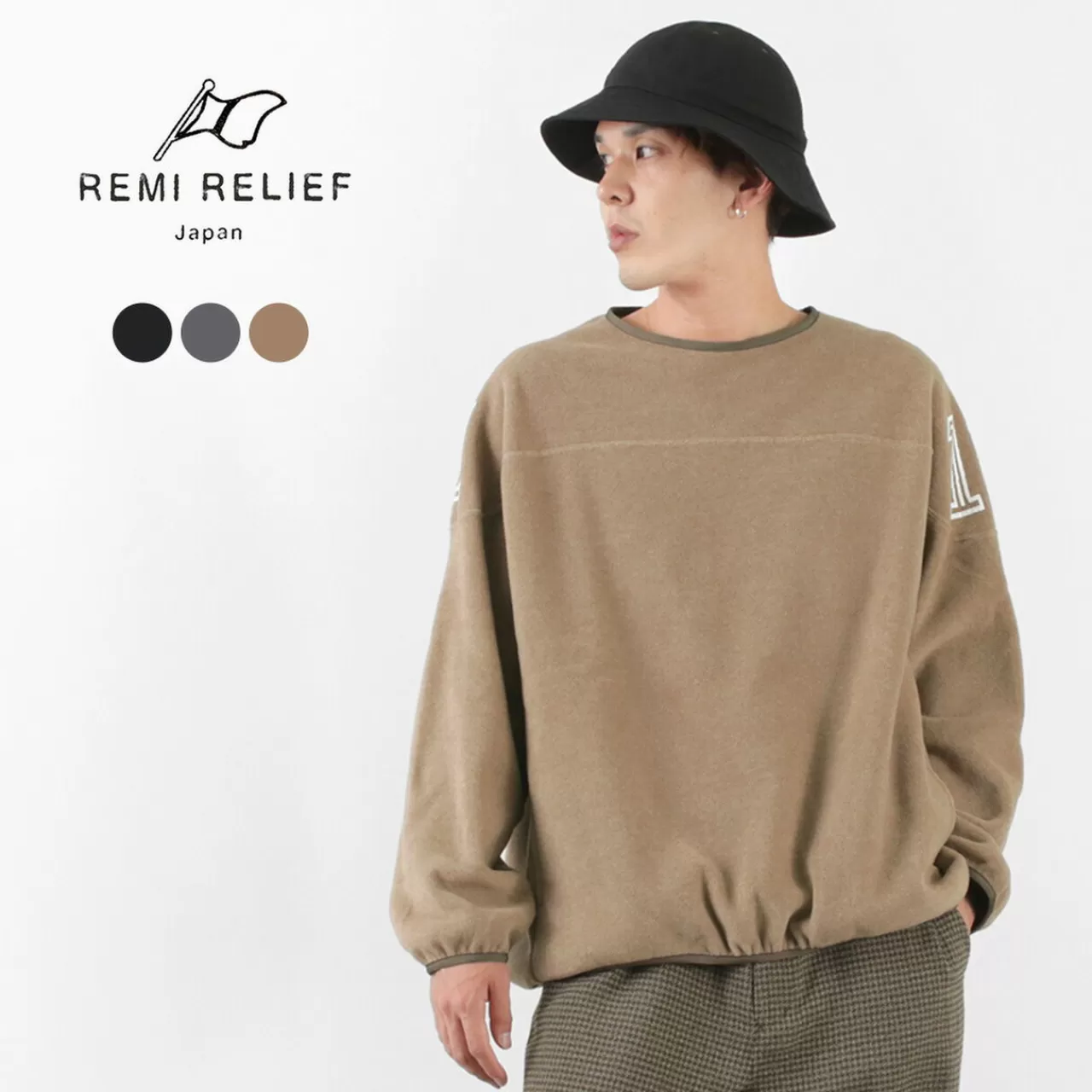 REMI RELIEF Fleece>Soft Fleece Football Crew
