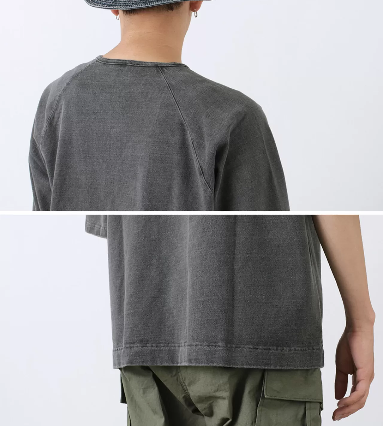 GOOD ON Short Sleeves>Special Order Half Sleeve Heavy Retro Henley Neck T-Shirt