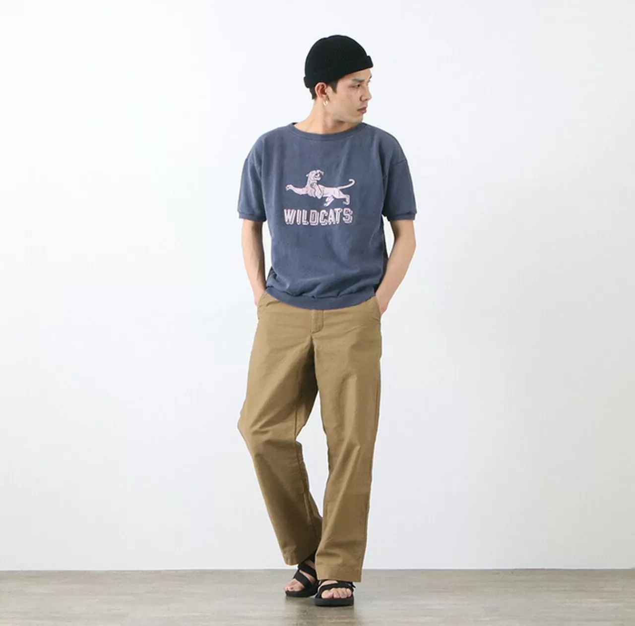 MIXTA Short Sleeves>Special Order Vintage Short Sleeve Printed Sweatshirt (Wildcats) Nightocean