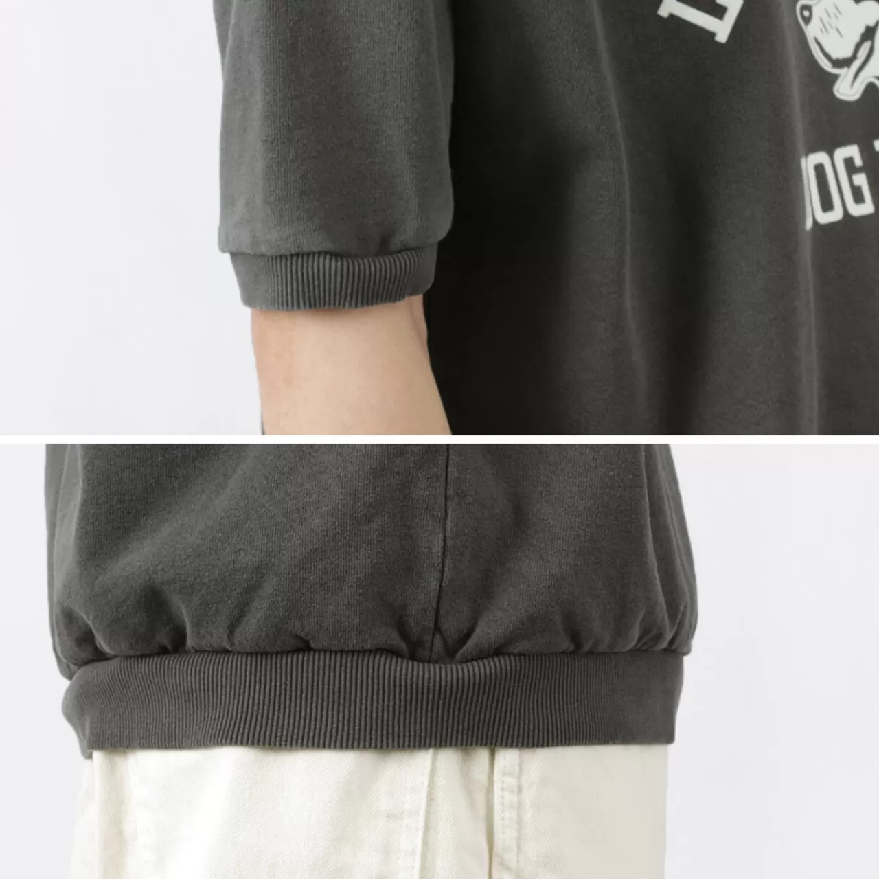 MIXTA Short Sleeves>Vintage Short Sleeve Printed Sweatshirt (Dog Park) Vintageblack