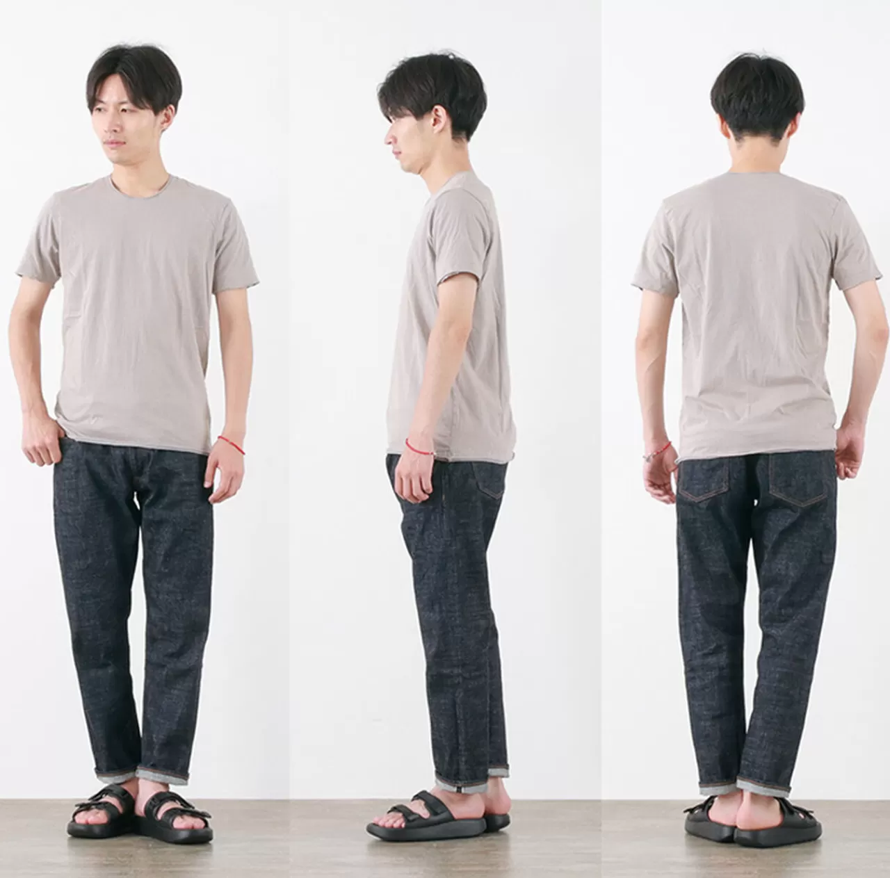 PHADUA Short Sleeves>Vintage Washed Crew Neck T-Shirt