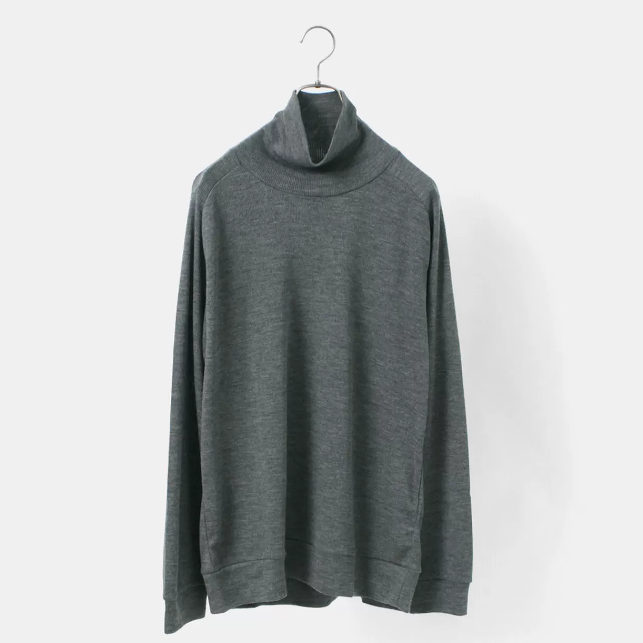 RE MADE IN TOKYO JAPAN Long Sleeves>Wool Rib Knit Rib Turtleneck Raglan Sleeve High Neck Sweater